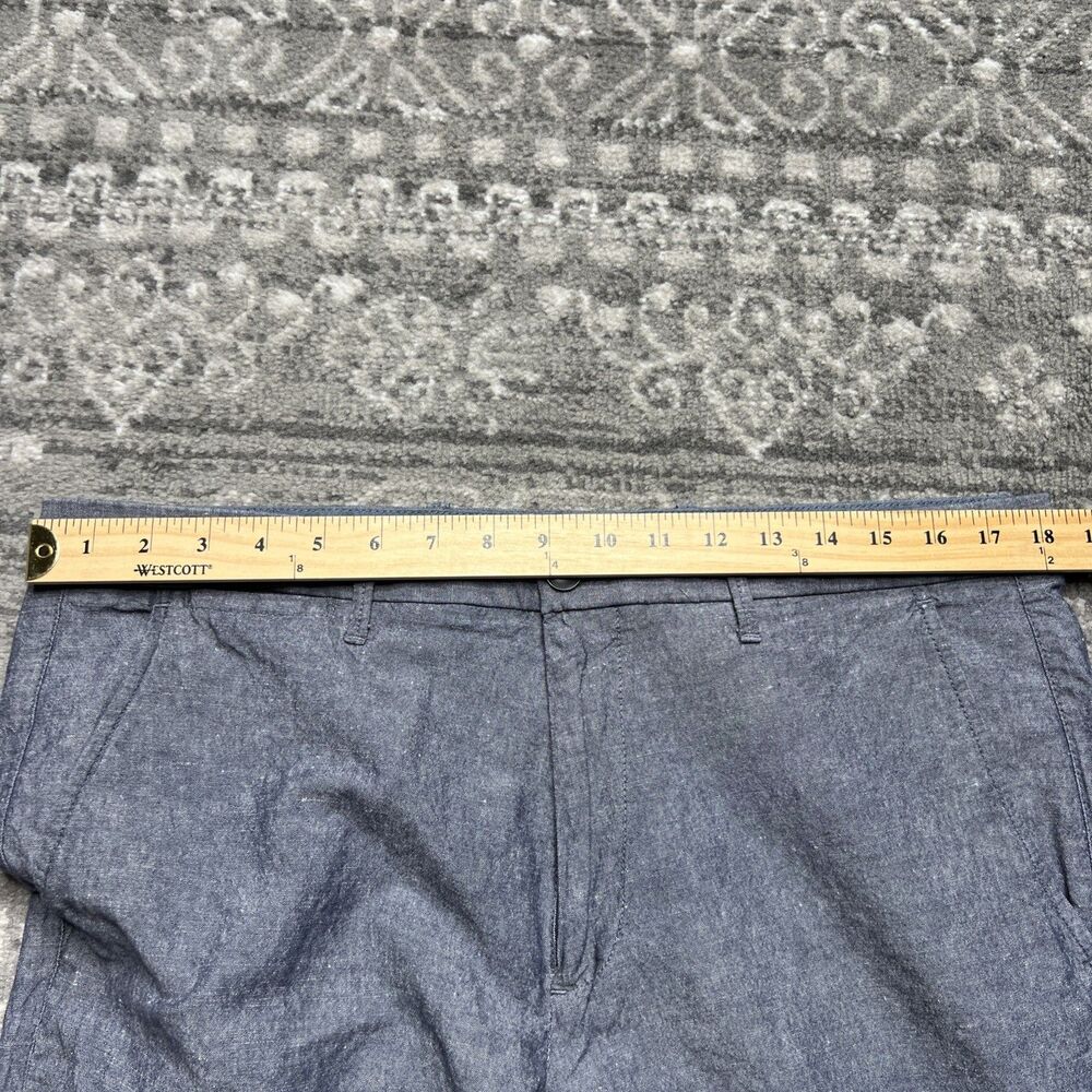 GAP Mens Slim Fit Linen Blend Chinos Pants Blue Size 36x32 Casual Office - Picture 6 of 9